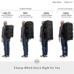 STOVER 80L Rolling Duffel Bag with Wheels, Large Durable Travel Duffle + Toiletry Bag, Heavy Duty, Packable, Foldable with Shoulder Straps- Use as Luggage or Backpack, Men/Women (Green) - Image 3