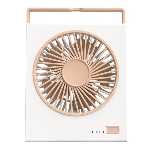 Volakebeing Mini ventilador de escritorio portátil silencioso ajustable de 4 velocidades rotación de 180° recargable batería de 1200 mAh alimentado por USB compacto ligero montaje en pared para el