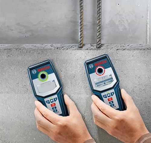 Image of BOSCH GMS 120 Wall Scanner with Modes for Wood, Metal, and Live Wiring, Includes 9V Battery, Hand Strap, & Pouch