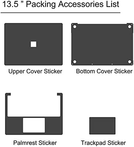 Image of XSKN 13.5 Inch Pure Color Full Body Bubble Free Vinyl Decal Sticker for Microsoft Surface Laptop 3 4 5 Computer (Surface Laptop 3&4&5 13.5 inch)