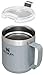 STANLEY Stay-Hot Camp Mug 12 oz | Press Fit Drink Through Lid | Cup for Coffee, Tea and Drinks | Insulated Stainless Steel Coffee Mug | BPA-Free | Hammertone Silver