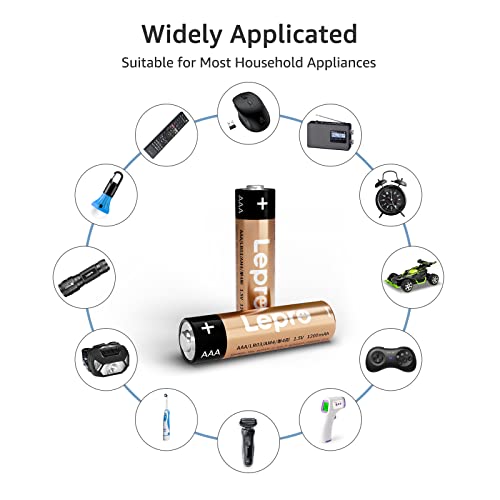 Lepro AAA-Alkalibatterien 12 Stück 1,5 V 1200 mAh für zuverlässige Energie