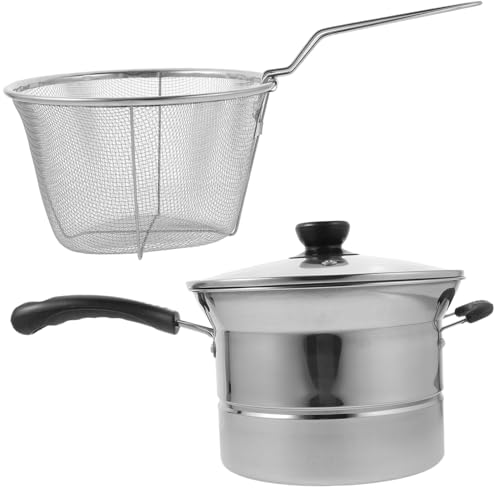 Moluckfu Edelstahl Milchtopf mit Siebeinsatz