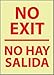 NMC GL64PC, Fire Sign "No Exit (Bilingual)" (Pack of 10 pcs)