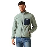 Regatta Frankie - Pile da uomo con zip intera, Ghiacciaio/Blu marino, 5XL