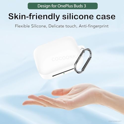 Image of Silicone Case Cover Compatible for OnePluss Buds 3 -White