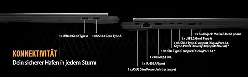 TUF Gaming A16 FA608UM-RV137W 16" WUXGA R7-260 - 5,1 GHz - 1.024 GB (90NR0KV1-M00900) - Notebook - Immagine 8