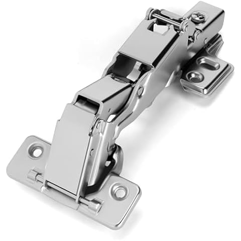 VOCOMO 165 Degree Full Overlay Hinges Frameless Cabinet Doors Hinges, 2 Pack Hydraulic Concealed Soft Closing Hinges for Lazy Susan Cabinet Corner Kitchen Cabinet Folden Door Cover