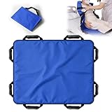 Transferblatt für Patientenlifter, Gleittuch für Bett Transfer, Transferboard für Patientenlifter, 120 x 100 cm Gleittuch für Bettlägerige mit 8 Griffe, für Senioren Bettlägerige Patienten