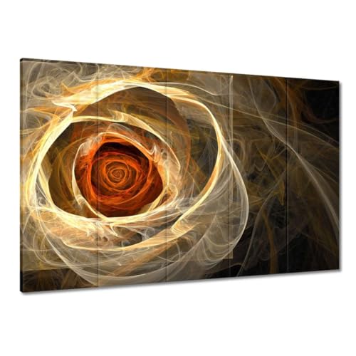 Peinture imprimée sur toile Fractal Rose 100x70 cm : la solution pour vos murs vides