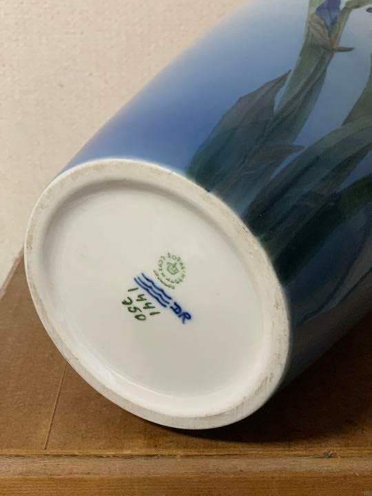 薩摩焼 古薩摩 色絵金彩 扇窓絵鳳凰獅子花文瓶 壷 高さ約45㎝ UR7915B