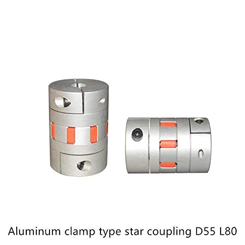 SUOFEILAIMU-PHONE CASE Metal Coupler Ball Screw Coupling Diameter 55mm Length 80mm Flexible Coupling Shaft Coupler for Encoder Stepper Motor (Inner Diameter : 25mm to 25mm)