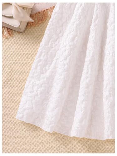 SHENHE Girl's Big Bow Textured Cami Dress Spaghetti Strap Flared Flowy Birthday Party Dress3