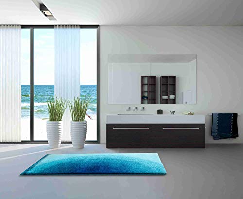 Grund Bath Mat, Ultra Soft and Absorbent, Anti Slip, 5 Years Warranty, SUNSHINE, Bath Mat 60x100 cm, Turquoise