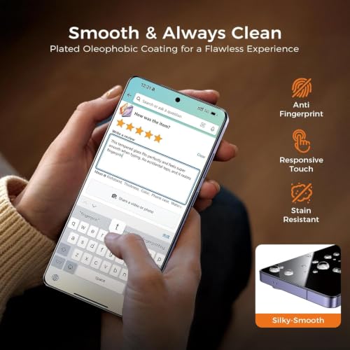 Image of vizer 9H Tempered Glass Screen Protector for Samsung Galaxy S26 Ultra (6.9 inch) | Full Edge-to-Edge Coverage | HD Clear | Bubble-Free Easy Installation | Military-Grade | Case Friendly | Black