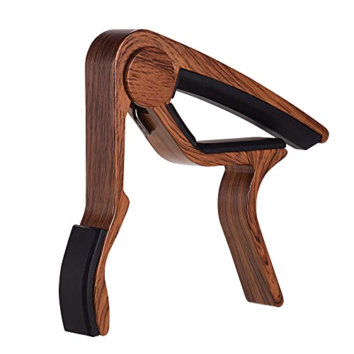WGOEODI Capo de Guitare de Couleur Bois en Alliage d’aluminium, avec 3 Pics de Guitare de Couleur aléatoire, Bois de… - Les Beatles, Paul McCartney, John Lennon, RIngo Starr, George Harrison WGOEODI Capo de Guitare de Couleur Bois en Alliage d'aluminium, avec 3 Pics de Guitare de Couleur aléatoire, Bois de…