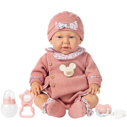 Muñeca realista de 18 pulgadas Mother Love con accesorios miniatura 6