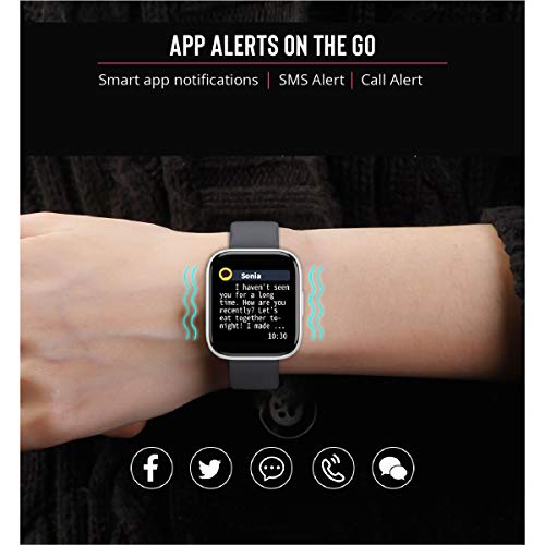 Image of EVOLVES NextFIT Talk Smart Watch with Bluetooth Calling, Mettalic Dial, Multi Sports Modes, 150+ Watch Faces, Fast Charge, Spo2, Stress, Sleep, Heart Rate Monitoring & Waterproof, 10 Days battery life (Blue)