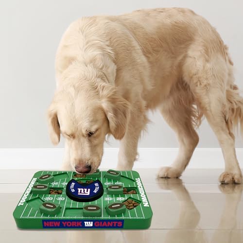 Image of Pets First NFL New York Giants Large Puzzle Toy for Dogs, Slow Feeder Board for Pets, New Bigger Size, Interactive Doggie Treat Toy