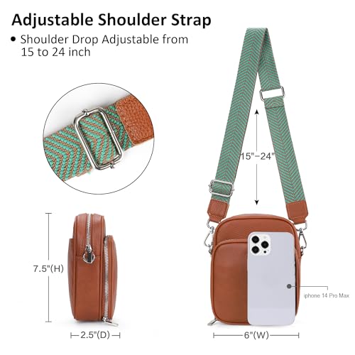 Image of befen Genuine Leather Small Crossbody Bags for Women Cross Body Bag Purses Cell Phone Purse for Travel with RFID Card Slots