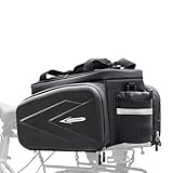 Febabilo Bike Rack Bag, 20L EVA Hard Shell Bike Trunk Rear Rack Bag Bike Panniers Expandable 3 in 1 Waterproof...