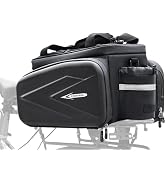Febabilo Bike Rack Bag, 20L EVA Hard Shell Bike Trunk Rear Rack Bag Bike Panniers Expandable 3 in...