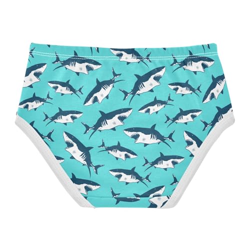 Little Girls Underwear Soft Cotton Shark Kids Panties in Sizes 2/3t, 4t, 5t, 6 and 82