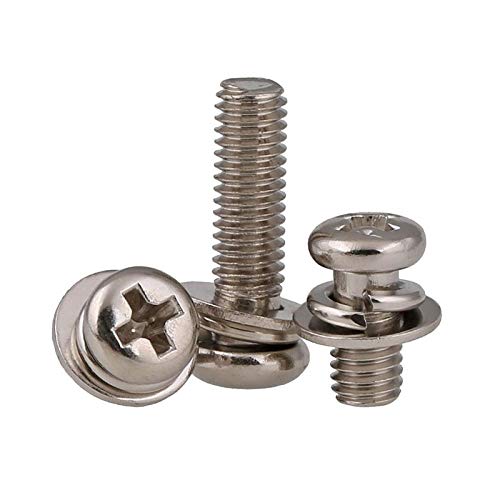 Viti a tre punte con cuscinetti viti a tre a testa bombata nichelate-M3 x 30 100 capsule