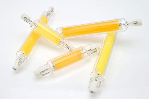 Miniatura 4 de Bombilla LED R7S de 8 W, 3.071 in, bombilla COB de doble extremo, 80 W, equivalente a halógeno, ajustable, tipo J, R7s, reflector, luz de paisaje