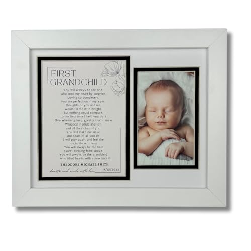 First Grandchild Photo Frame With Poem- Gift for First Time