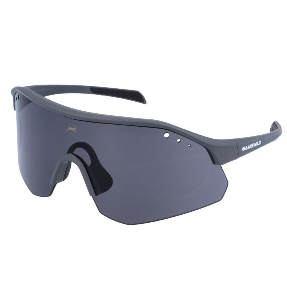Gamswild WS2140 Fahrradbrille - Sonnenbrille - schnelle Rennradbrille - bruchsichere Polycarbonatgläser mit 100% UV400 Schutz – 28g