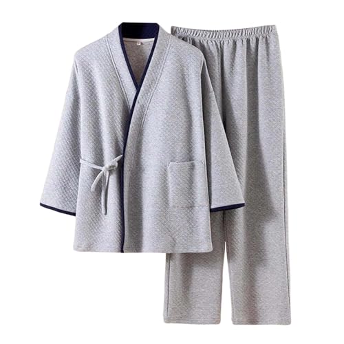Pyjama long homme pilou pour nuit d'hiver ensemble de dodo grande taille