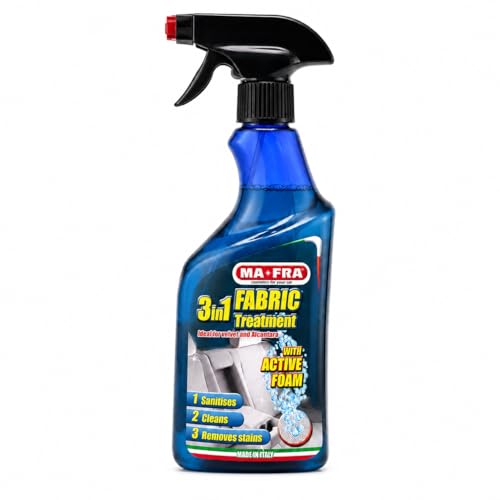 Image of MaFra 3-in-1 Fabric Treatment 500ml- Car Interior Cleaner for Plastic, Leather, Vinyl & Rubber, Cleans & Removes Stains from Delicate Fabrics Such as Velvet, Ideal for Car Seats and Microfibre