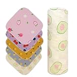 Simnice Reusable Paperless Paper Towels — Eco-Friendly Reusable Napkins Paper Towel, Washable Cotton Cloth Roll for Kitchen,25 Pack 10”x10”with Cardboard Roll