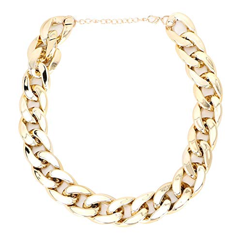 Semiter Collare Bulldog Francese, Choker a Catena per Cani in Oro Collare per Cani a Catena con Bulldog Francese, Lucido per Animali Domestici (Golden)