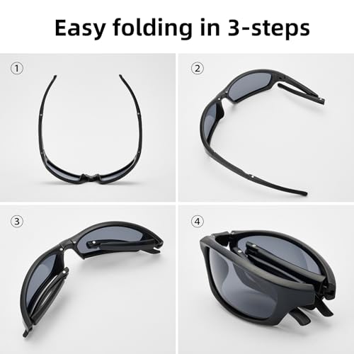 Folding Sunglasses for Men Women – Polarized Sunglasses Foldable UV400 Protection Trendy Sun Glasses2