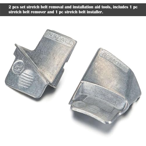 NATEFEMIN Replacement Car Metal Stretch Belt Remover & Installer Tool, Pulley Stretch Belt Mate Kit, 2Pcs