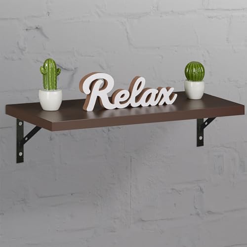 Relaxdays Shelf, Set of 6, Support Angles, Wall bracket, Holder HWD: 11 x 2.5 x 14 cm, Metal, Grey, Steel, 9.5 x 1.5 x 15 cm - Image 2
