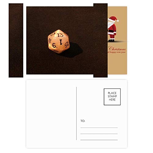 Cartes postales Père Noël pour jeux de hasard blanches et cartonnées par 20