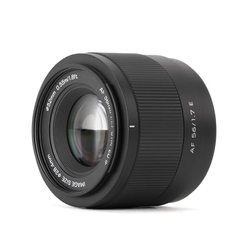 VILTROX AF 56mm F1.7 E Mount Lens for Sony, 56mm f/1.7 APS-C Auto Focus Prime Lens for Sony E Mount Mirrorless Cameras a6000 ZV-E10 a6600 a6400 a6700 a6300 a6100 a5000 a7iv a9 a7C a7S