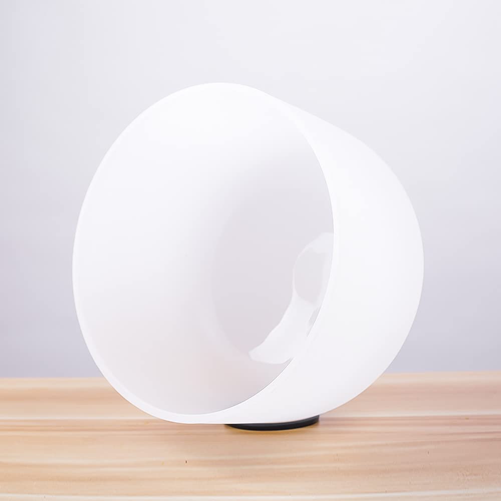 Campana tibetana in cristallo di quarzo smerigliato per chakra sacrale, 432 Hz, nota D, tono perfetto, 25,4 cm