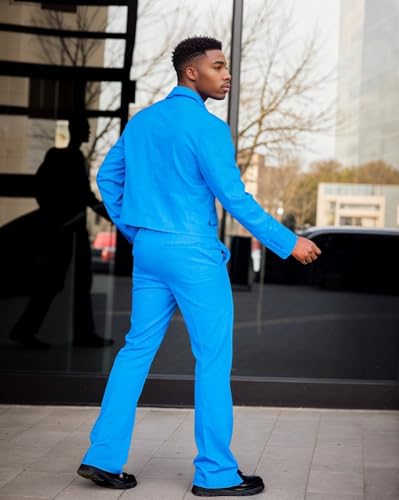 Casual Mens Suit Fashion 2 Piece Suits for Men Regular Fit Double Breasted Tuxedo Peak Lapel 4 Button Short Blazer Pants3