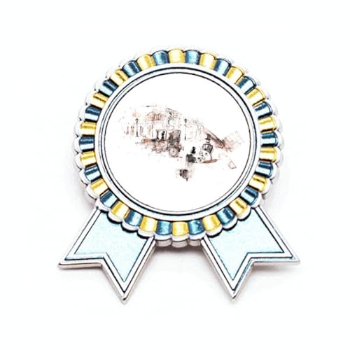 Broche vintage voiture britannique en métal taille M au fini artistique et détails soignés