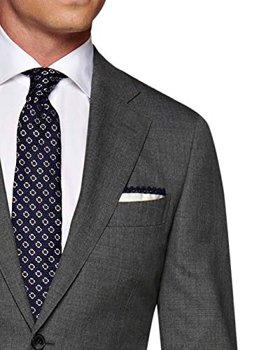 DTI GV Executive Italian Men's Two Button Wool Suit Jacket with Pant 2 Piece Set2