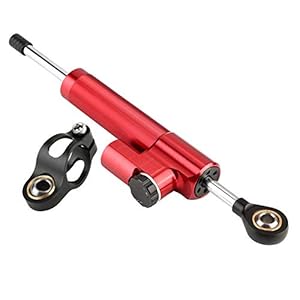 pour amortisseur de direction rouge EBTOOLS Moto Amortisseur de Direction, Universels et PièCes Moto Stabilisateur D’Amortisseur de Direction en Alliage D’Aluminium de Moto Bleu et Noir, Rouge et Noi