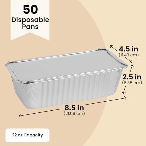 Image of Juvale 400 Pack Aluminum Foil 2 lb Disposable Loaf Pans With Lids for Baking Bread, Heating, Storing Food (32oz, 8.5 x 4.5 In)