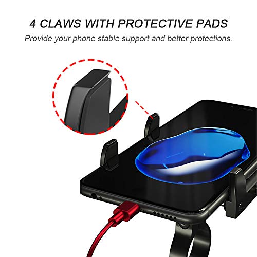 Leeofty Suporte para telefone de bicicleta em liga de alumínio Suporte para telefone ajustável para