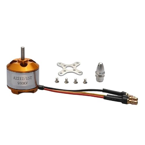 Zodazoqa Rc Brushless Motor 930Kv/1000Kv/1400Kv/2200Kv Brushless Outrunner Motor 2-3S For Multi-Copter/Fixed-Wing Aircraft/Helicopters (930Kv)