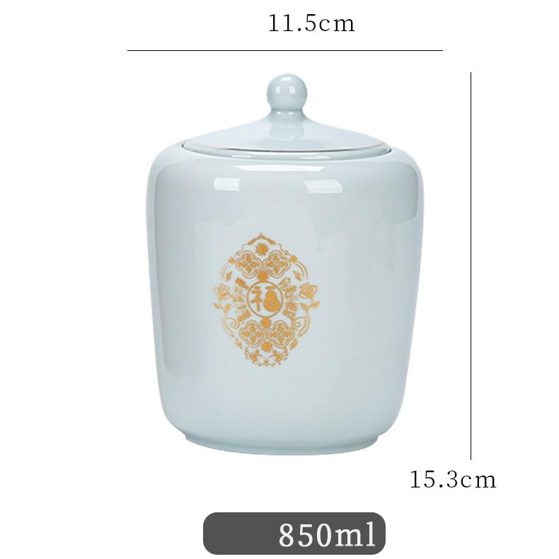 Pojemnik na herbatę, zestaw do herbaty ceramiczna puszka na herbatę chińska puszka na herbatę czarna herbata zielona herbata biała herbata Pu'er puszka do przechowywania herbaty słoik do przechowywani