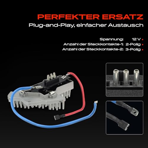 Frankberg Gebläseregler Widerstand Steuergerät Heizung Kompatibel mit C-Klasse W202 S202 CLK C208 A208 E-Klasse W210 S210 SLK R170 1993-2004 2108206210